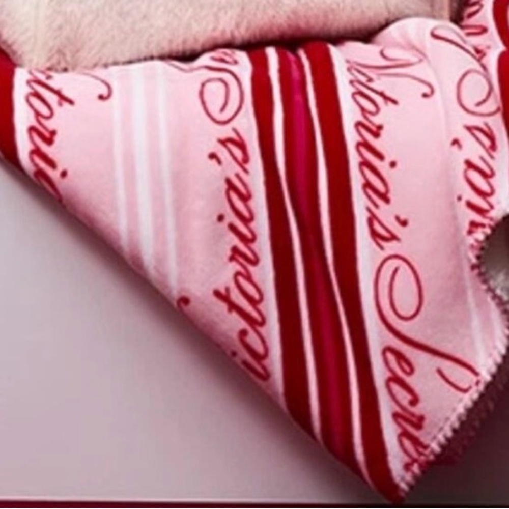 Victoria's Secret Pink and Red Striped Throw NWT